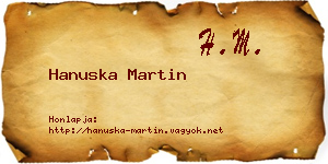 Hanuska Martin névjegykártya